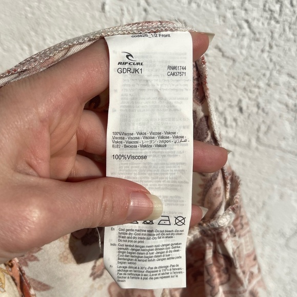 Rip Curl Dessert Dawn Maxi Dress Long Sleeve Small Floral Boho - Picture 11 of 12